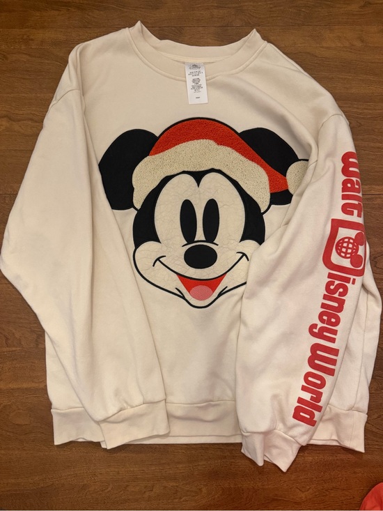 Disney Sweaters - Disney Mickey Mouse Santa Crewneck Sweatshirt w/ Walt Disney World sleeve detail